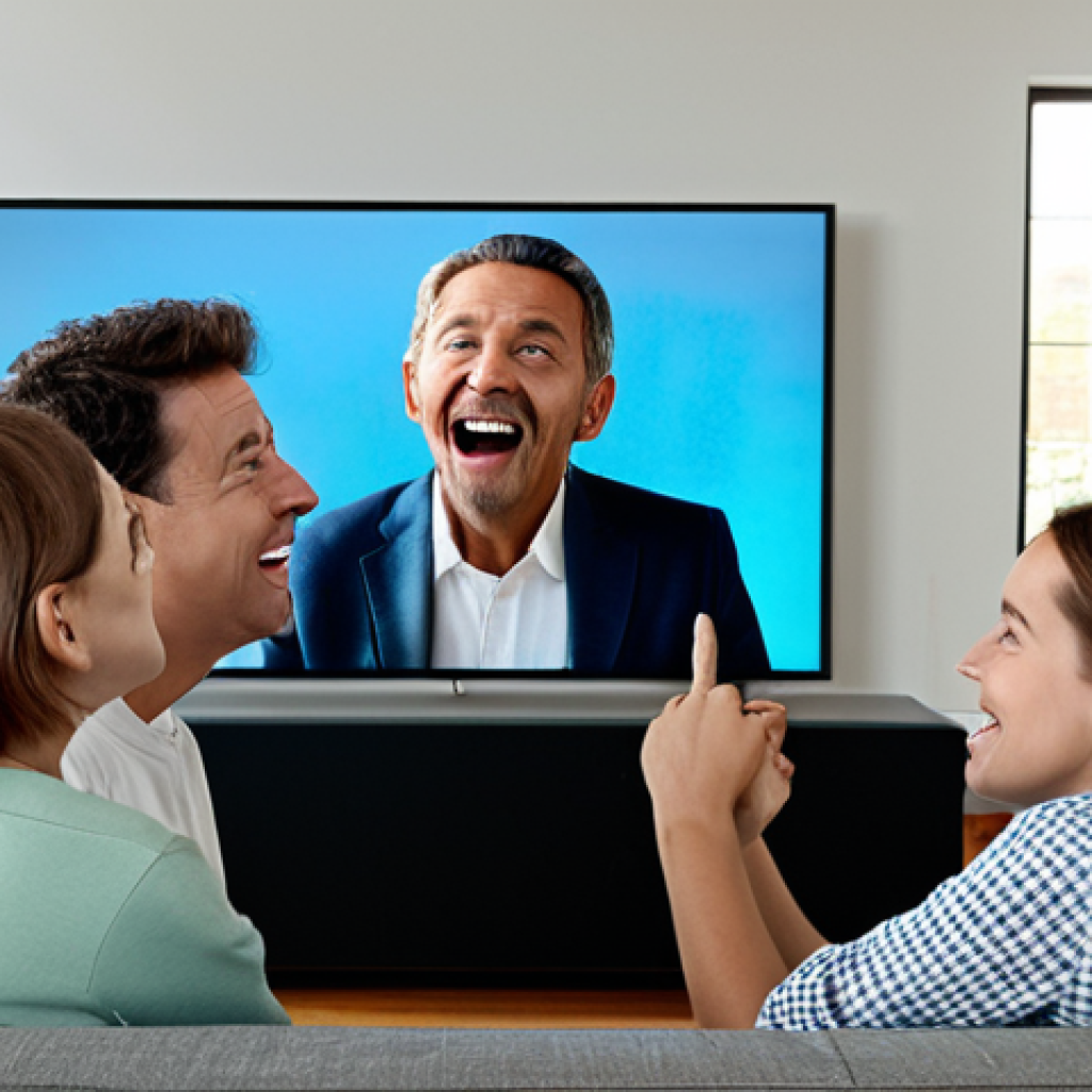 AI 기술을 활용한 광고 이미지 분석 - Emotional Connection**
"A diverse group of people are watching a captivating advertisement on a lar...