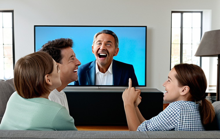 AI 기술을 활용한 광고 이미지 분석 - Emotional Connection**
"A diverse group of people are watching a captivating advertisement on a lar...